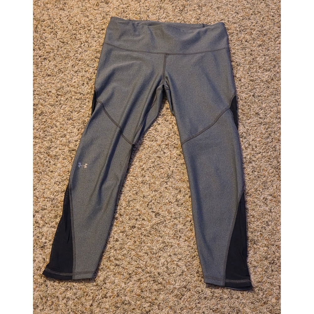Under Armour Compression Fit Skinny Leggings Women's Size Large Gray Black